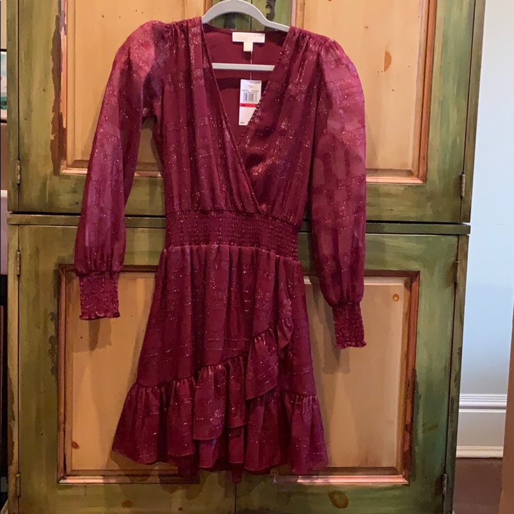 Michael Kors burgundy dress. NWT.Size XS gorgeous
